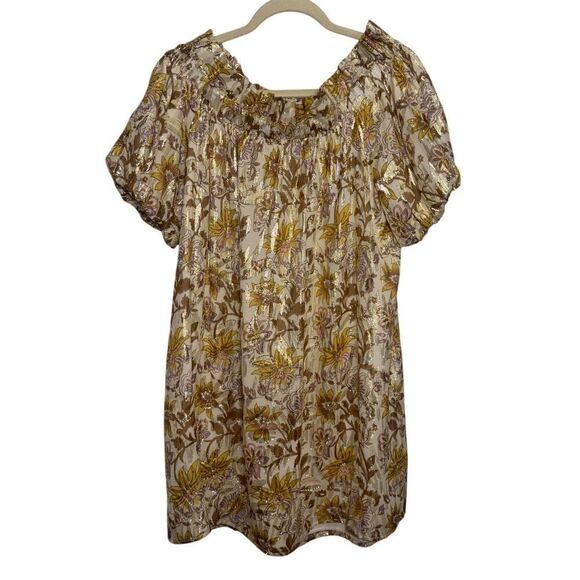 Sezane Rosita Off Shoulder Mini Dress in Miranda Sz. 40 (US 8) - Picture 4 of 7